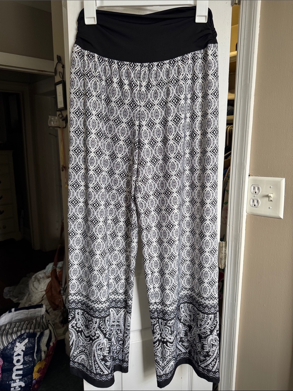 Apt. 9 Black & White Women’s Wide-Leg Printed Palazzo Pants